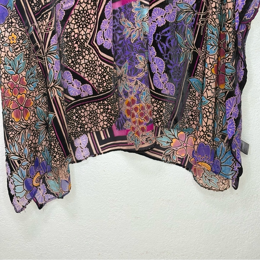 By Anthropologie Women’s One Size Sheer Burnout Kimono Bohemian Whimsigoth - Picture 9 of 16